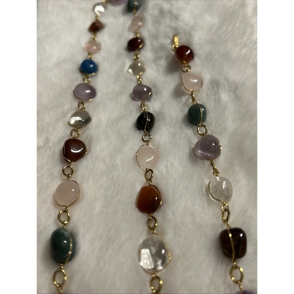 Vintage Necklace Estate Fine Jewelry Pre-Owned Rose Quartz Agate Carnelian